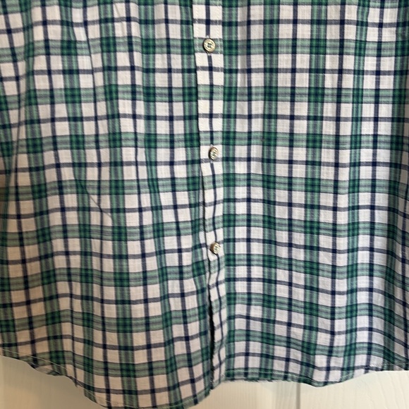 Monte Carlo Casuals men’s white plaid long sleeve button down shirt size large - Picture 5 of 9